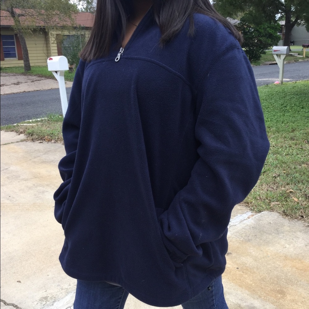 Navy blue oversized women’s sweater